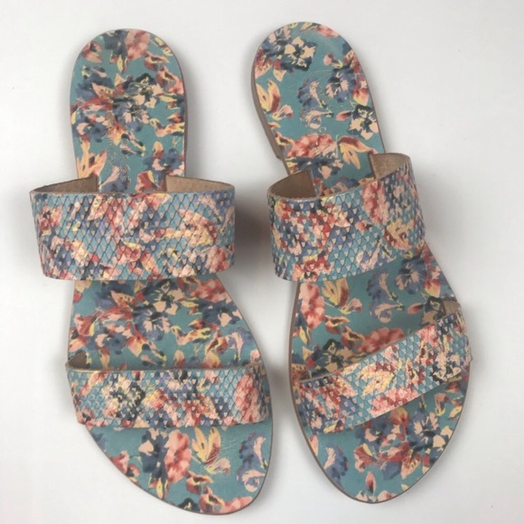 Joie A La Plage Blue Floral Print Sable Sandals - Picture 3 of 7